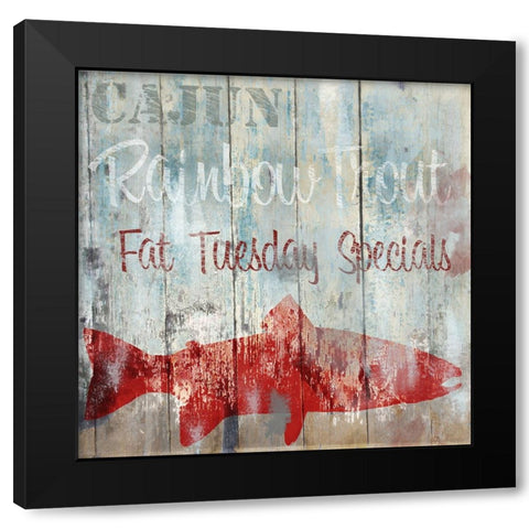 New Orleans Seafood III Black Modern Wood Framed Art Print by Sasha