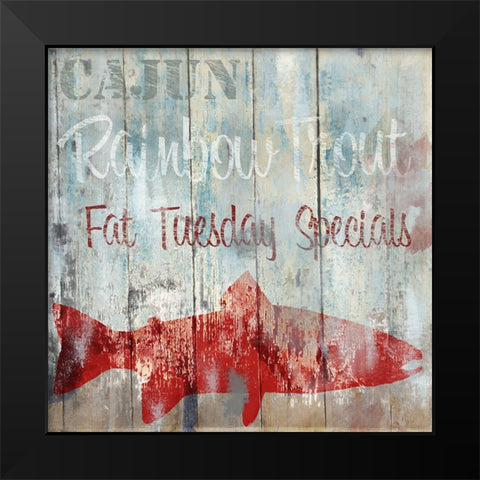New Orleans Seafood III Black Modern Wood Framed Art Print by Sasha
