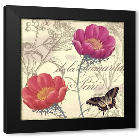 Petals of Paris I Black Modern Wood Framed Art Print by Sasha