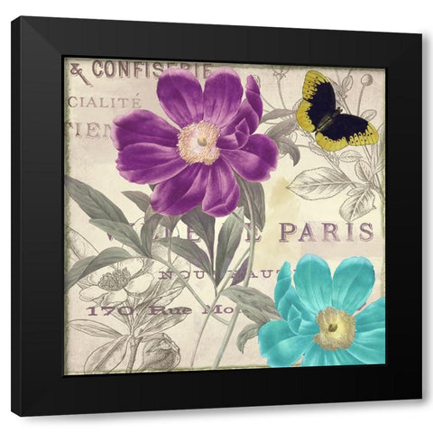 Petals of Paris II Black Modern Wood Framed Art Print with Double Matting by Sasha