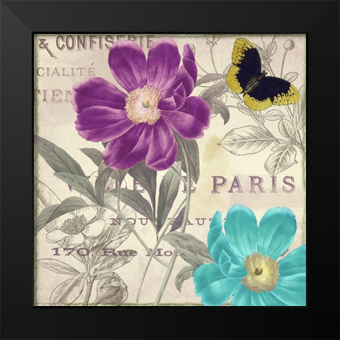 Petals of Paris II Black Modern Wood Framed Art Print by Sasha