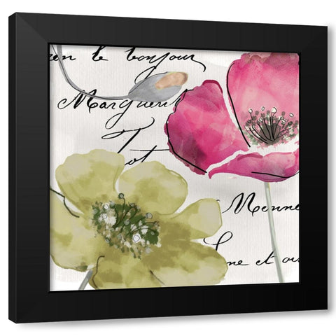 Fleurs de France IV Black Modern Wood Framed Art Print with Double Matting by Sasha