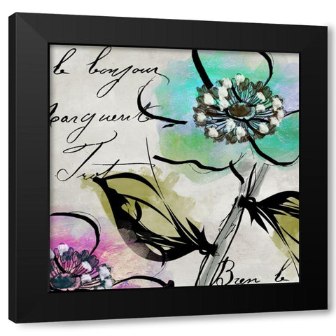 Dogwood I Black Modern Wood Framed Art Print by Sasha