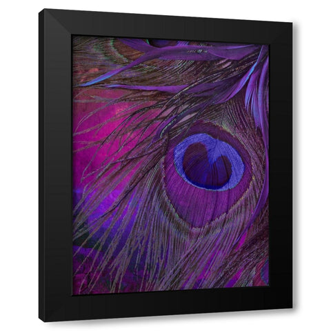 Peacock Candy IV Black Modern Wood Framed Art Print with Double Matting by Sasha
