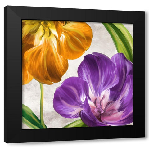 Open Arms II Black Modern Wood Framed Art Print with Double Matting by Sasha