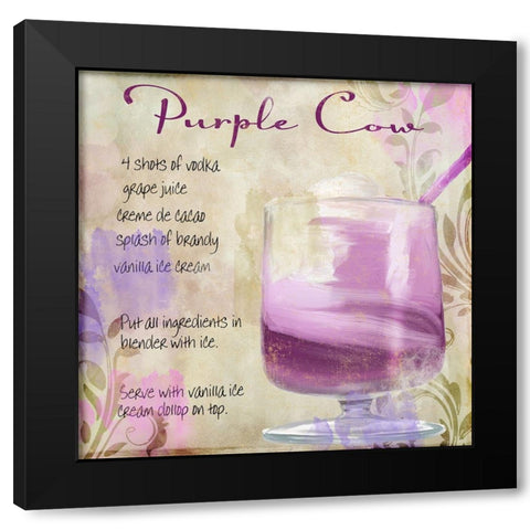 Cocktail Quartet IV Black Modern Wood Framed Art Print with Double Matting by Sasha