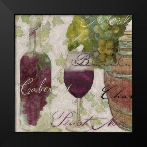 Wine Cellar I Black Modern Wood Framed Art Print by Sasha