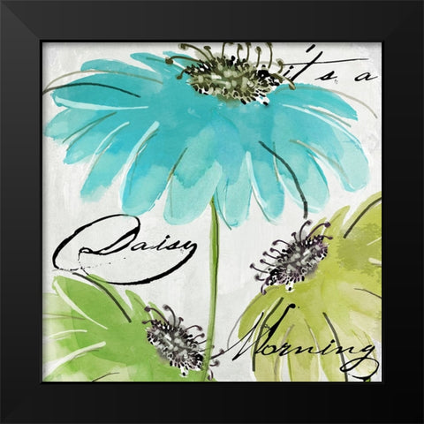 Daisy Morning II Black Modern Wood Framed Art Print by Sasha