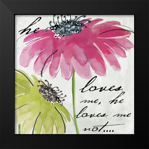 Daisy Morning II Black Modern Wood Framed Art Print by Sasha