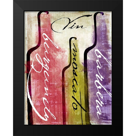 Wine Tasting II Black Modern Wood Framed Art Print by Sasha