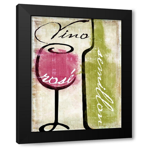 Wine Tasting IV Black Modern Wood Framed Art Print by Sasha