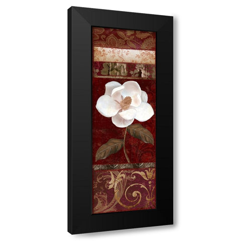 Flores Blancas I Black Modern Wood Framed Art Print with Double Matting by Sasha