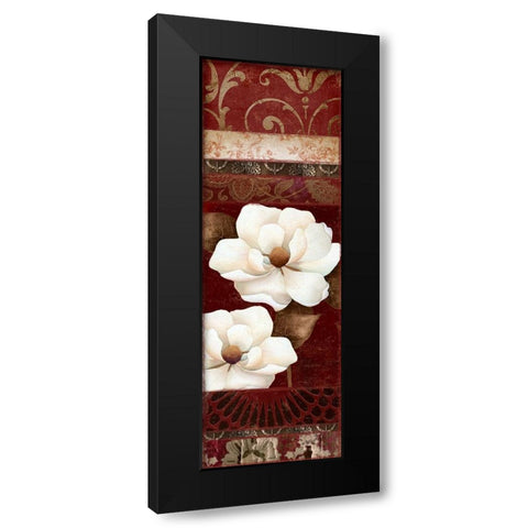 Flores Blancas II Black Modern Wood Framed Art Print with Double Matting by Sasha
