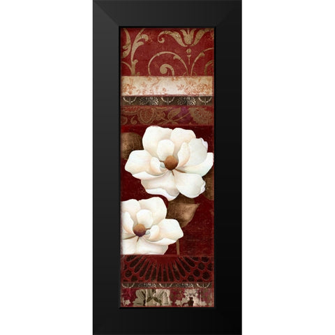 Flores Blancas II Black Modern Wood Framed Art Print by Sasha