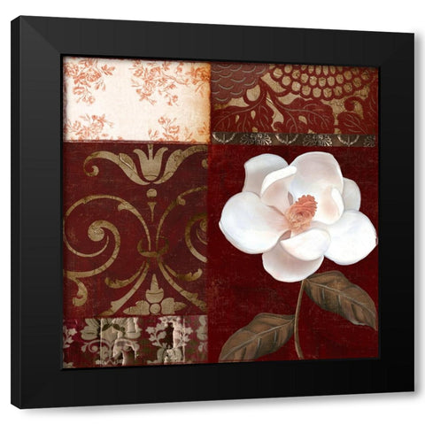 Flores Blancas IV Black Modern Wood Framed Art Print by Sasha