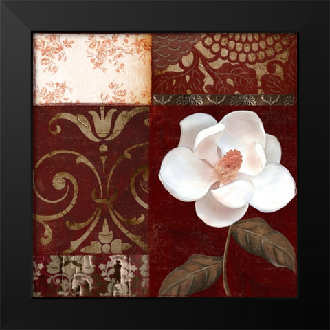 Flores Blancas IV Black Modern Wood Framed Art Print by Sasha