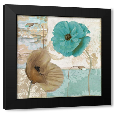 Beach Poppies IV Black Modern Wood Framed Art Print with Double Matting by Sasha