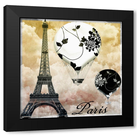 Ceil Jaune II Black Modern Wood Framed Art Print by Sasha