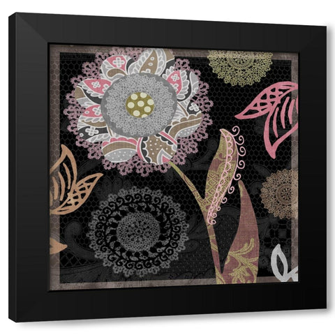 Daisy Cartwheels I Black Modern Wood Framed Art Print with Double Matting by Sasha