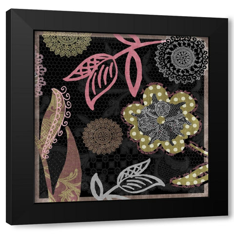 Daisy Cartwheels II Black Modern Wood Framed Art Print with Double Matting by Sasha