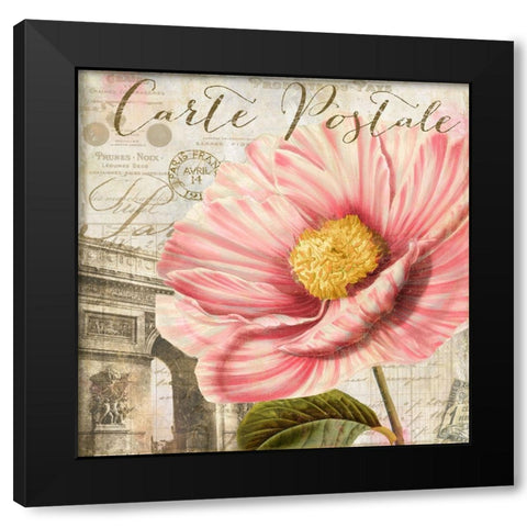 Bonjour Two Black Modern Wood Framed Art Print by Sasha