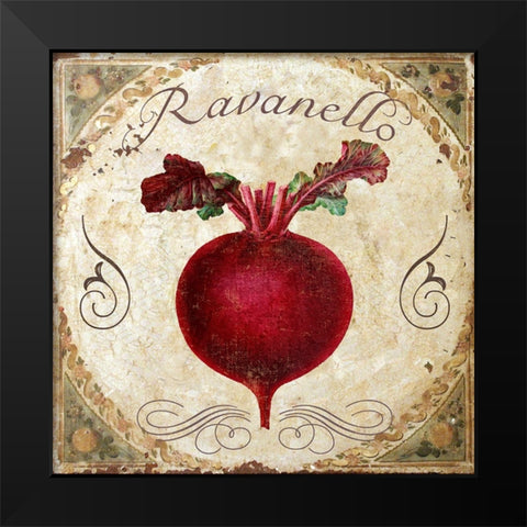 Mangia I Black Modern Wood Framed Art Print by Sasha