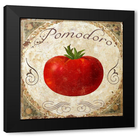 Mangia II Black Modern Wood Framed Art Print by Sasha