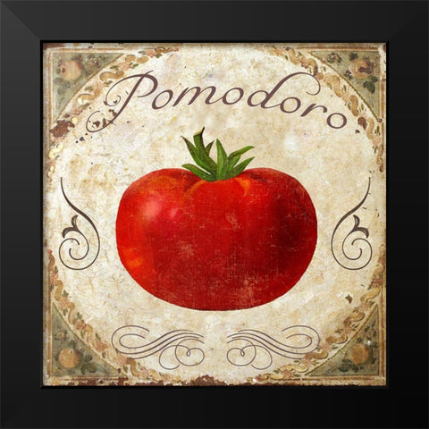 Mangia II Black Modern Wood Framed Art Print by Sasha