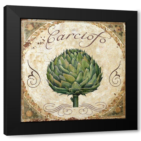 Mangia III Black Modern Wood Framed Art Print by Sasha