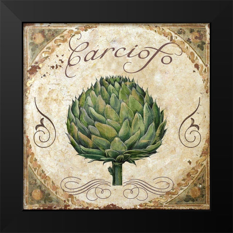 Mangia III Black Modern Wood Framed Art Print by Sasha