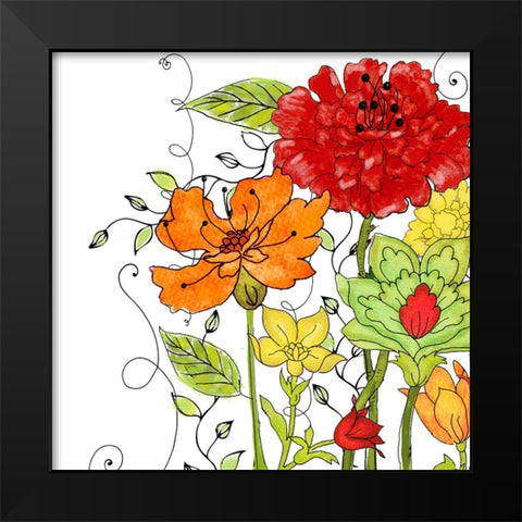 Aria II Black Modern Wood Framed Art Print by Sasha