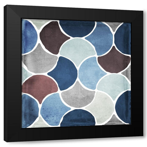Moroccan Blues II Black Modern Wood Framed Art Print by Sasha