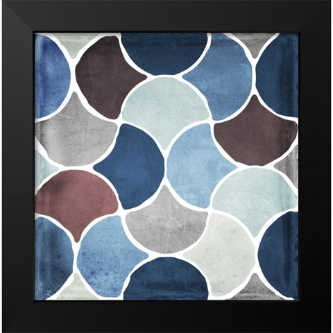 Moroccan Blues II Black Modern Wood Framed Art Print by Sasha