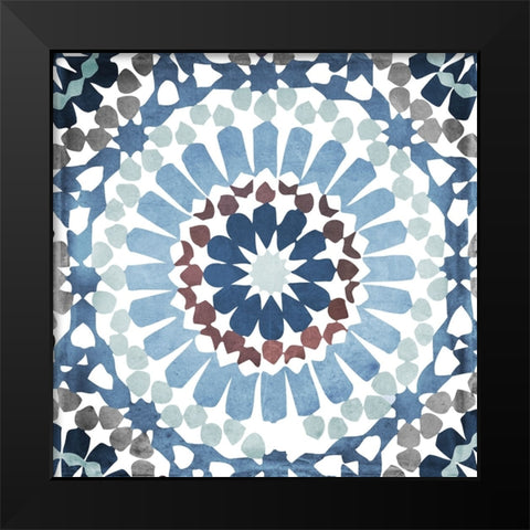 Moroccan Blues IV Black Modern Wood Framed Art Print by Sasha