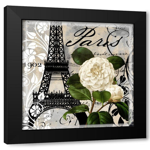 Paris Blanc I Black Modern Wood Framed Art Print with Double Matting by Sasha