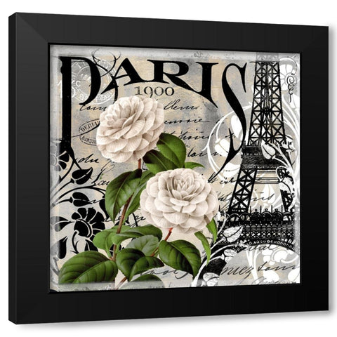 Paris Blanc II Black Modern Wood Framed Art Print with Double Matting by Sasha