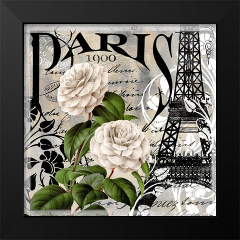 Paris Blanc II Black Modern Wood Framed Art Print by Sasha