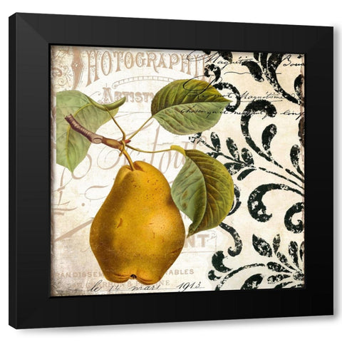 Les Fruits Jardin I Black Modern Wood Framed Art Print by Sasha