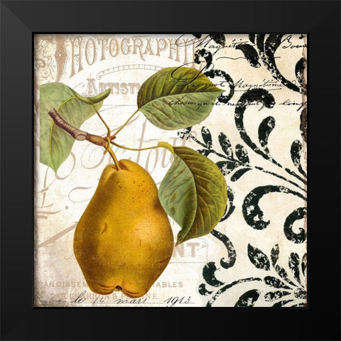 Les Fruits Jardin I Black Modern Wood Framed Art Print by Sasha