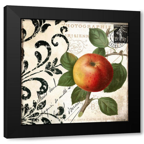 Les Fruits Jardin IV Black Modern Wood Framed Art Print with Double Matting by Sasha