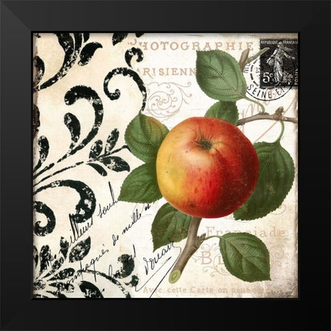 Les Fruits Jardin IV Black Modern Wood Framed Art Print by Sasha