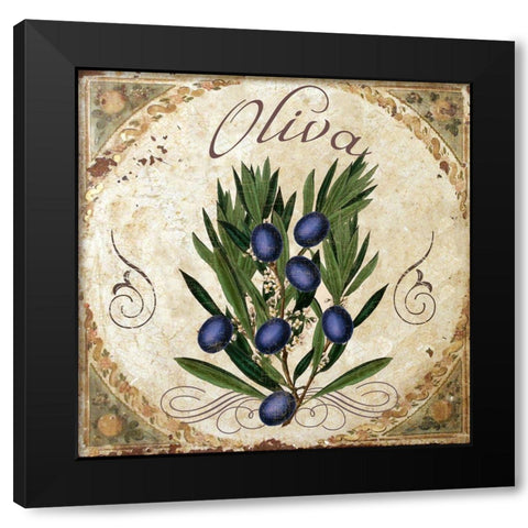 Mangia V Black Modern Wood Framed Art Print with Double Matting by Sasha