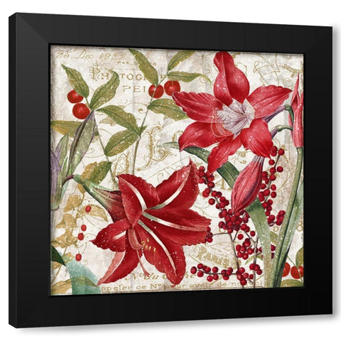 Christmas In Paris I Black Modern Wood Framed Art Print with Double Matting by Sasha