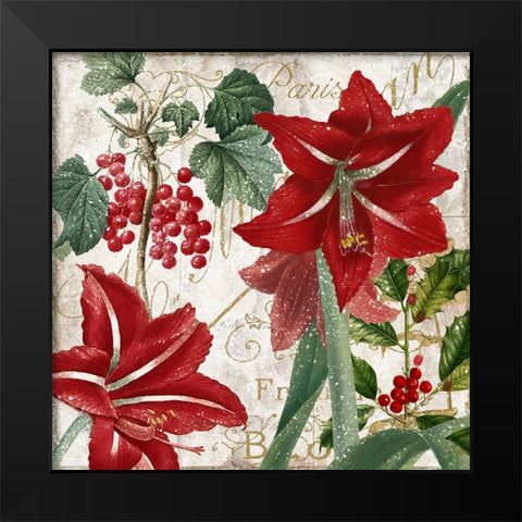 Christmas In Paris II Black Modern Wood Framed Art Print by Sasha