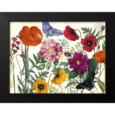Printemps I Black Modern Wood Framed Art Print by Sasha