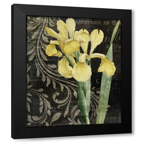 Ode To Yellow Black Modern Wood Framed Art Print with Double Matting by Sasha