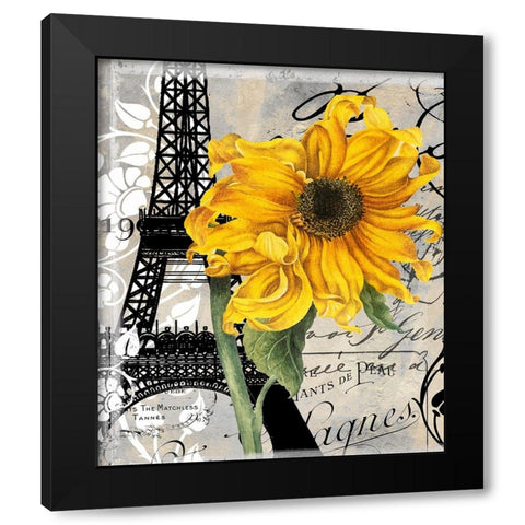 Paris Blanc Black Modern Wood Framed Art Print by Sasha