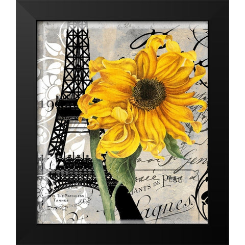 Paris Blanc Black Modern Wood Framed Art Print by Sasha