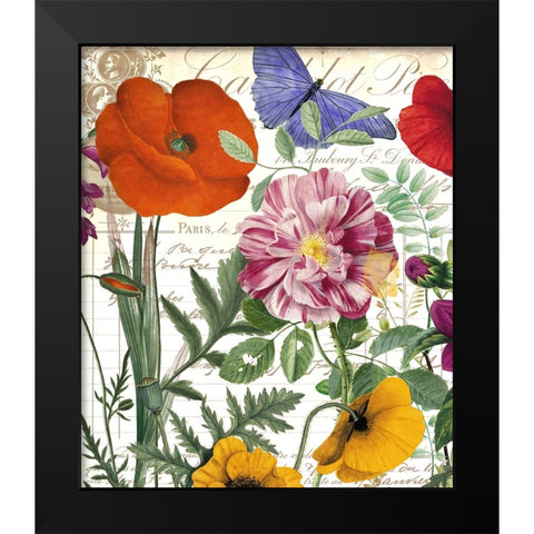 Printemps Black Modern Wood Framed Art Print by Sasha