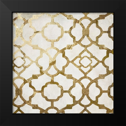 Moroccan Gold II Black Modern Wood Framed Art Print by Sasha